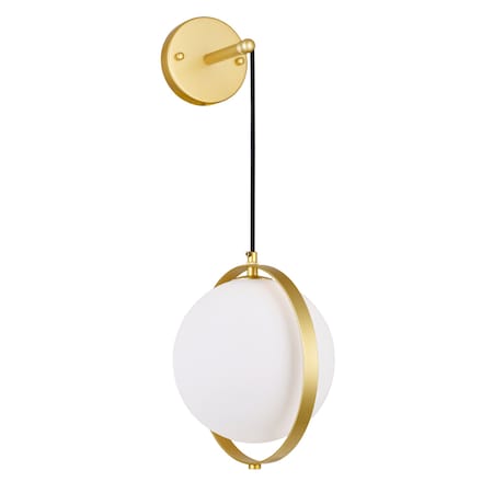 Cwi Lighting Da Vinci 1 Light Wall Light With Brass Finish 1153W9-1-169